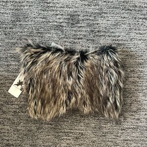 Upcycled Faux Fur Tube Top